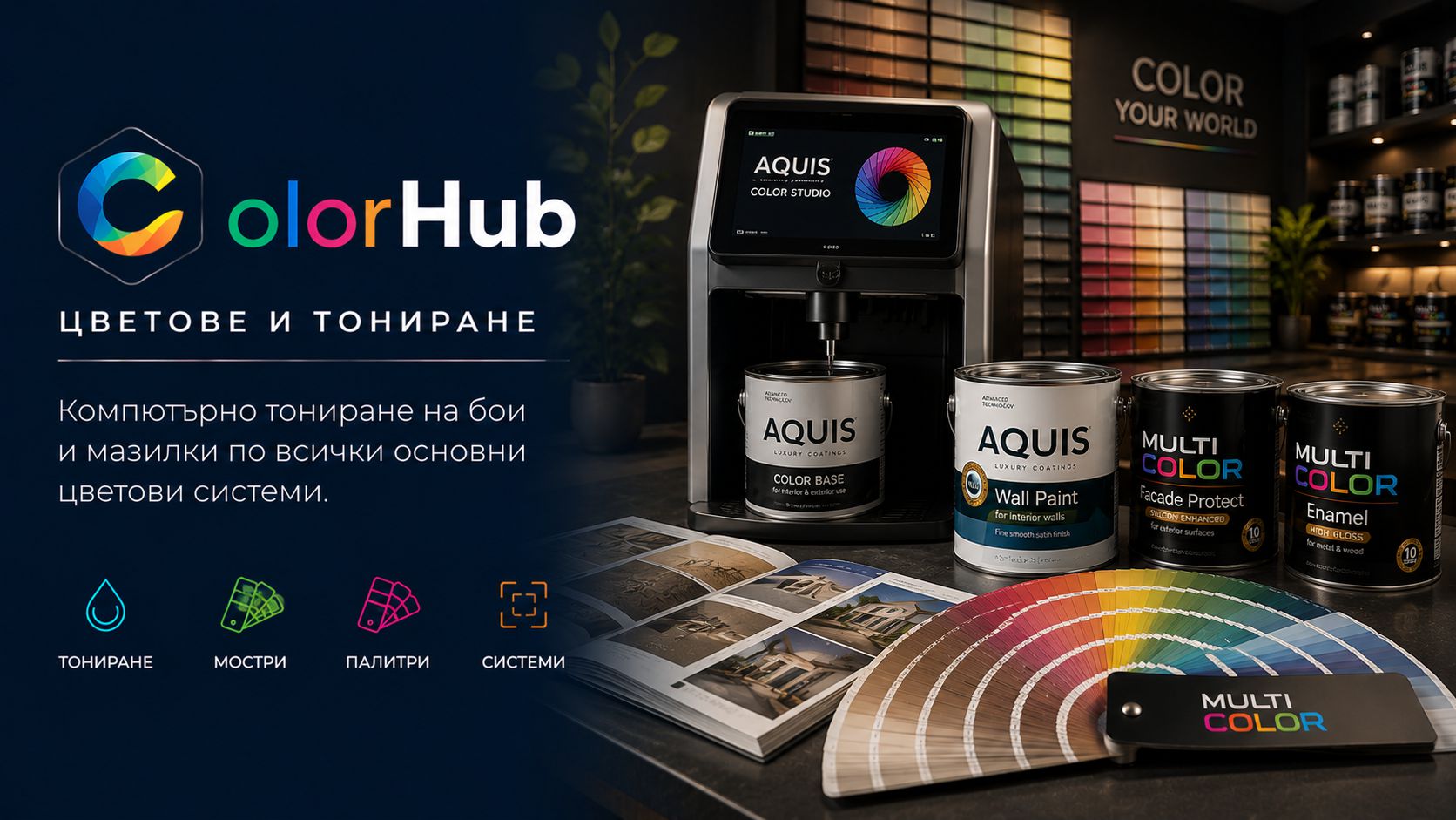 ColorHUB – тониране и мостри